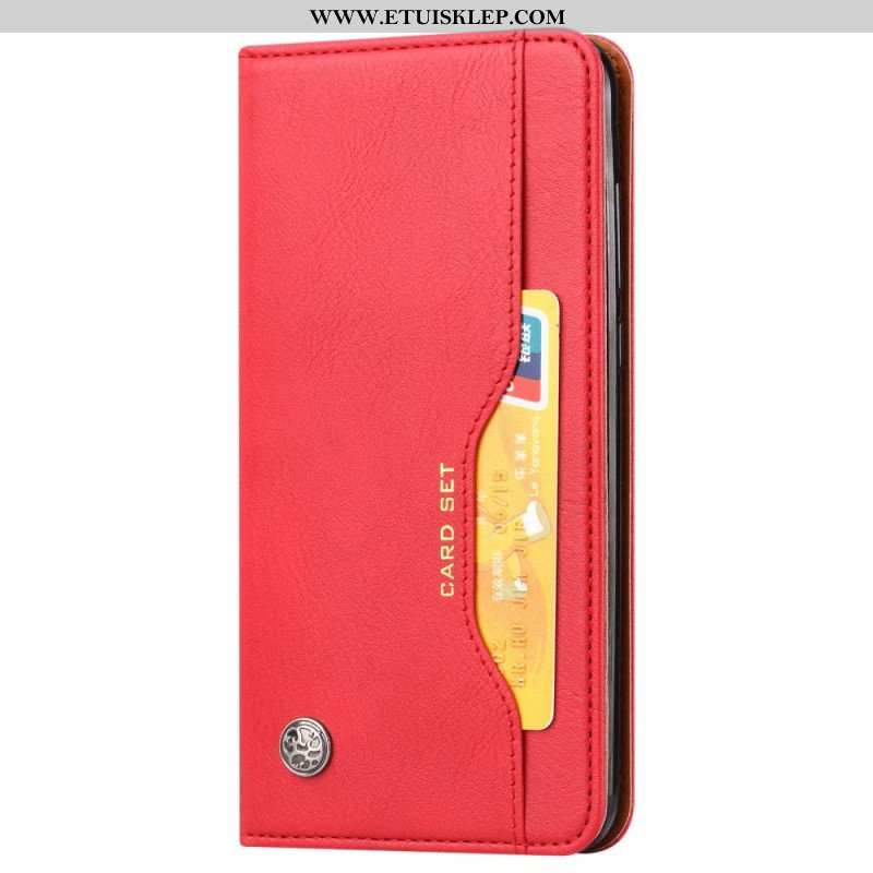 Etui Na Telefon do Samsung Galaxy S23 5G Etui Folio Etui Na Karty Ze Sztucznej Skóry